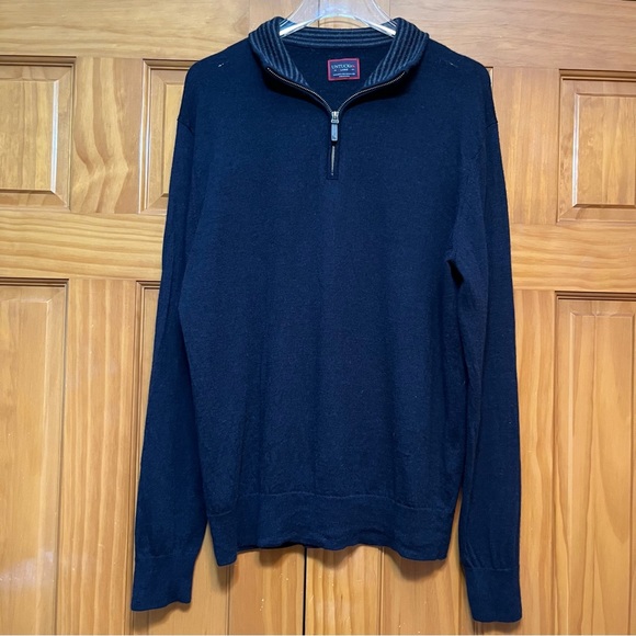 Untuckit Blue Fine Marino Wool Sweater Size Large - Picture 7 of 9